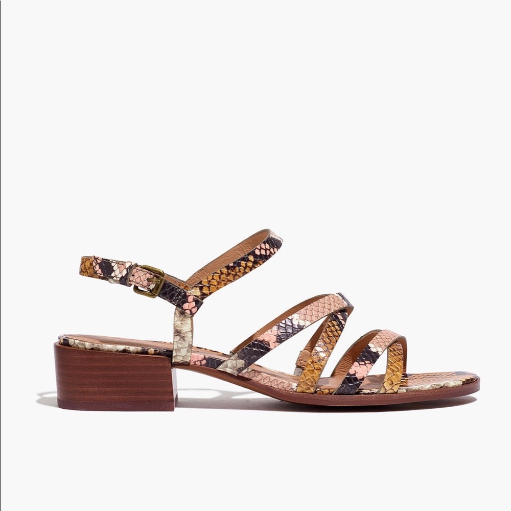 Madewell -Sandal in Snake Embossed Leather